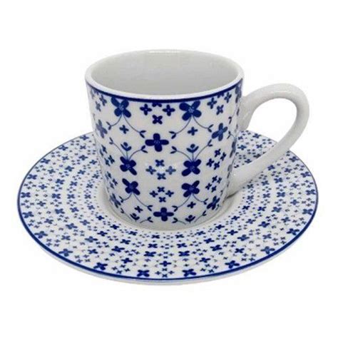 Maravilhas da China Jogo Xícaras De Café Porcelana Azul 12 Peças 90ml