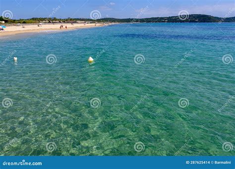 Crystal Clear Blue Water Of Legendary Pampelonne Beach Near Saint