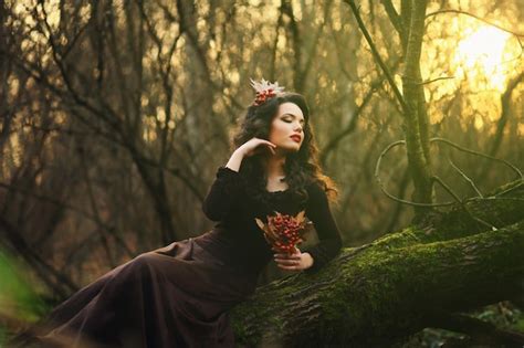 Premium Photo Romantic Brunette Posing