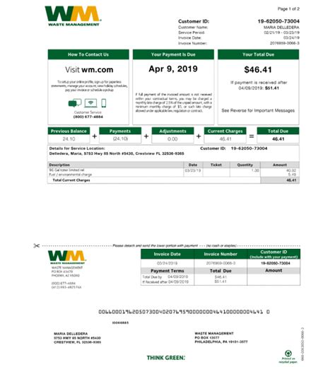 Invoice Waste Disposal Invoice Template Money Software Rental