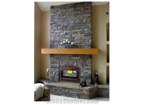 Black Slate Fireplace From China