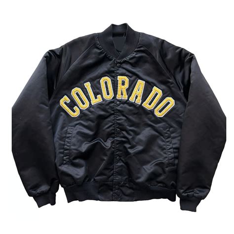 Black Full Snap 1990s Colorado Buffaloes Jacket