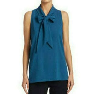 Theory Tie Neck Silk Top