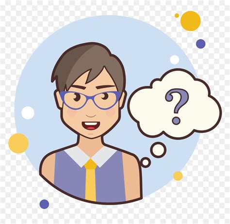 Lady Vector Thinking People Thinking Icon Png Transparent Png Vhv