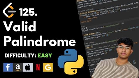 Valid Palindrome Leet Code 125 Theory Explained Python Code