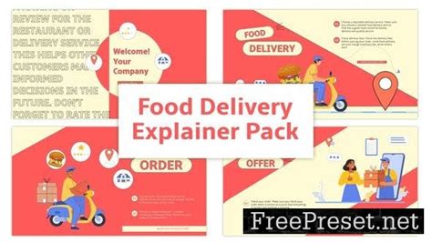 Online Food Delivery Explainer Animation Scene Video Template 45858623