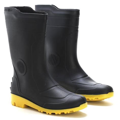 Bota PVC galocha cano médio branca impermeável antiderrapante chuva p