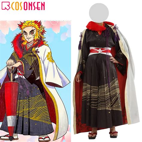 D Mon Slayer Rengoku Kyoujurou Cosplay Kost M Kimetsu Keine Yaiba Rd