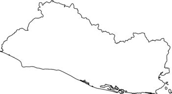 El Salvador Country Map Black & White Solid Outline Maps JPG SVG PNG ...