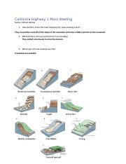 ENVIRONMEN4820 California Highway 1 Mass Wasting Docx California