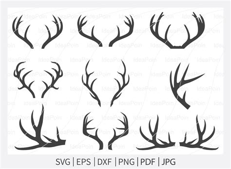 Deer Antlers Svg Deer Antlers Reindeer Antlers Svg Antlers Svg Cricut Silhouette So Fontsy