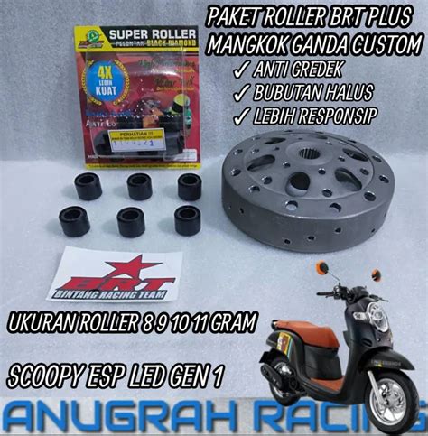 PAKET UPGRADE CVT KIRIAN ANTI GREDEK ANTI LOYO HONDA SCOOPY ESP LED GEN