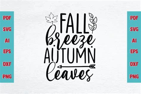 Fall Breeze Autumn Leaves Svg Graphic By Bd Graphics Hub Creative Fabrica