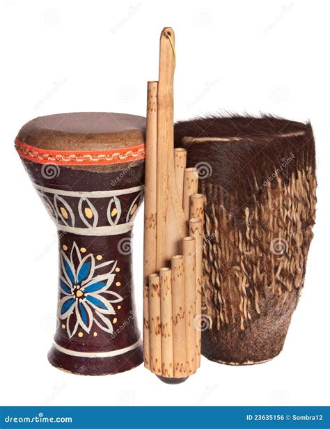 Instrumentos Musicales étnicos Africanos Imagen de archivo libre de