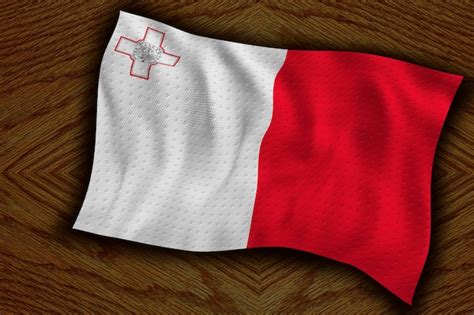 Fondo De La Bandera Nacional De Malta Con La Bandera De Malta Foto