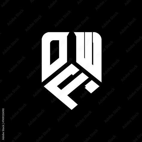 Ofw Letter Logo Design On Black Background Ofw Creative Initials