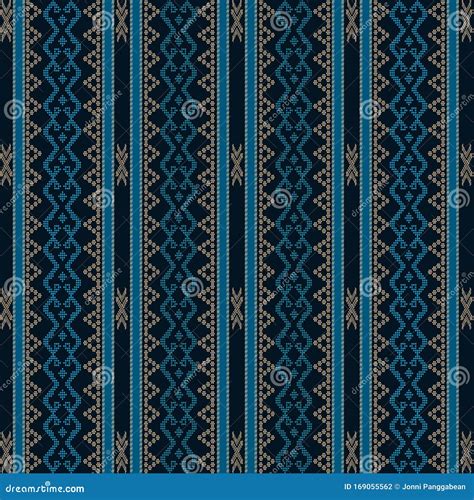 Beautiful Batak Ulos Cloth Motif With Vertical Design. Seamless Pattern Traditional Cloth Vector ...