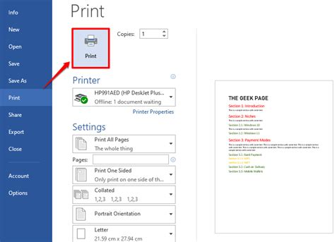 How To Print Word Documents Without Comments