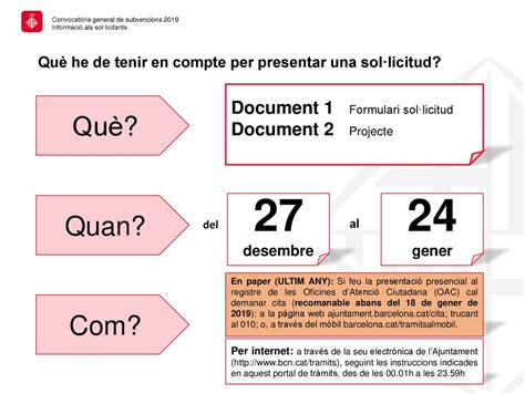 Convocat Ria General De Subvencions Ppt Descargar