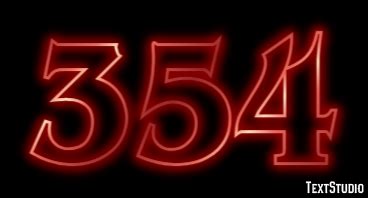 354 Text Effect and Logo Design Number