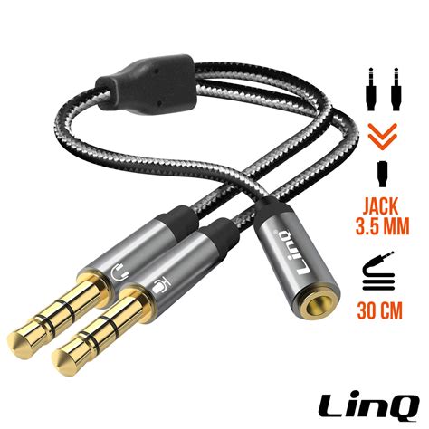 Adaptador Audio Jack 3 5mm Macho A Doble Jack 3 5mm Hembra Casco