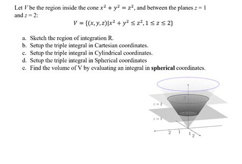 Solved Let V Be The Region Inside The Cone X Y Z And Chegg