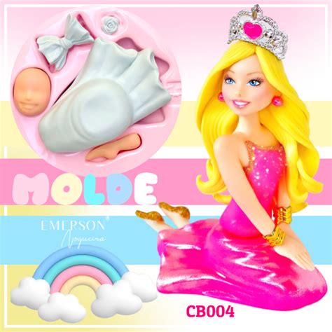 Molde De Silicone Conjuto Completo Princesa Sentada Emerson Arte