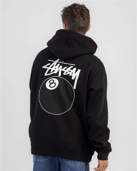 Shop Stussy Solid 8 Ball Zip Hoodie In Black Fast Shipping And Easy