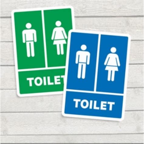 Jual PROMO Stiker Toilet Pria Wanita 15 X 20 CM TRENDY Logo Rambu K3