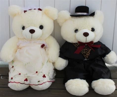 Wedding Teddy bear a pair of formal dress wedding bear lovers teddy ...