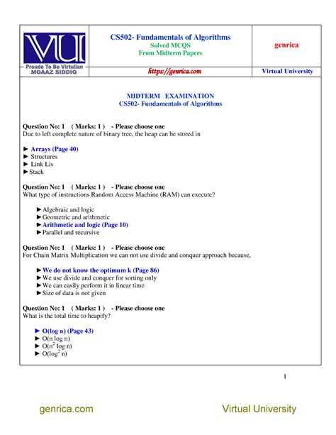 Cs Midterm Solved Mcqs With References By Moaaz Cs