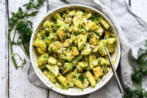 Avocado Gurken Salat Mit Feta Tiny Spoon