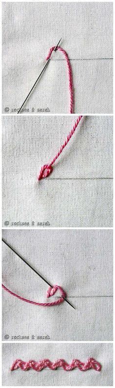 How To Do Zigzag Chain Stitch Sarah S Hand Embroidery Tutorials