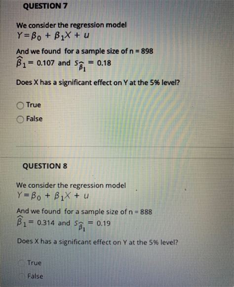 Solved Question We Consider The Regression Model Y Bo Chegg