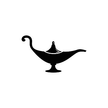 Aladdins Magical Lamp With Genievector Illustration In Flat Design Vector, Vector, Genie, Old ...