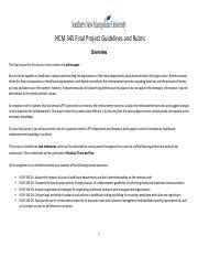 HCM 345 Final Project Guidelines And Rubric Pdf HCM 345 Final Project