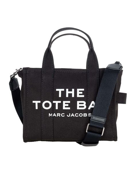 Marc Jacobs Cotton The Mini Traveler Tote Bag In Black Lyst