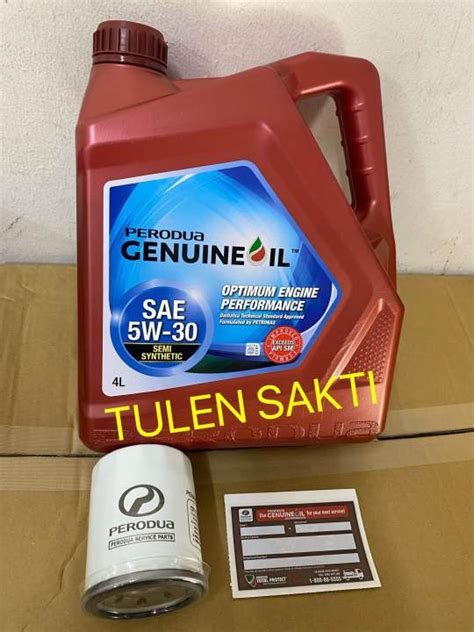 ORIGINAL PERODUA GENUINE SEMI SYNTHETIC 5W30 4 L ENGINE OIL OIL