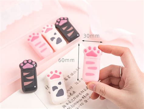 Kawaii Cats Paw Correction Tape Set Pn2372 Pennycrafts