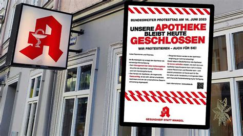 Gro Er Protesttag Apotheken Bleiben Geschlossen Regionalheute De