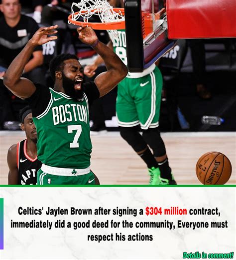 Celtics Jaylen Brown After Signing A Million Contract