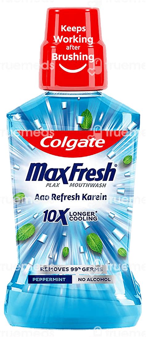 Colgate Maxfresh Plax Peppermint Mouth Wash 250 Ml Uses Side Effects