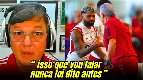 REAÇÃO DO MAURO CESAR AO TITE COMPRIMENTAR O GABIGOL PELA PRIMEIRA VEZ