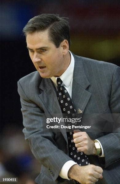 Head Coach Rick Stansbury Of Mississippi State Reacts During News