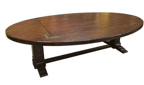 Regis Patrick Collection Table de salle à manger à tréteaux en bois