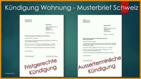 Bestbewertet K Ndigung Wohnung Mietvertrag Vorlage Muster