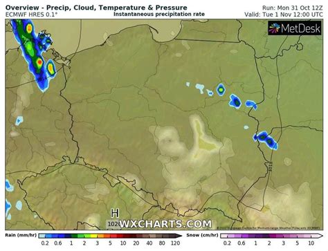 Pogoda na 1 listopada 2022 Słabnący antycyklon nad Polską Pogodnie i