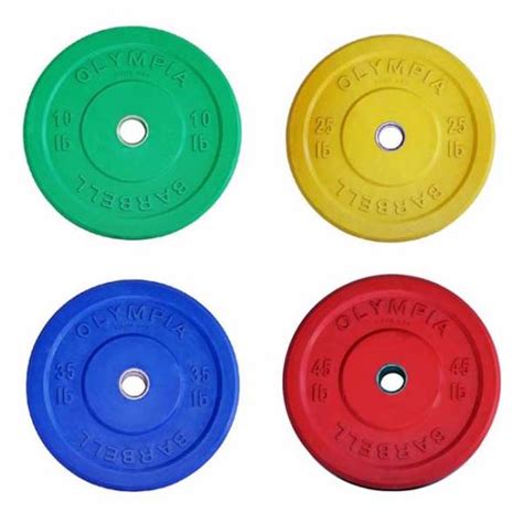 Olympic Color Olympia Solid Rubber Bumper Plates Ader Fitness