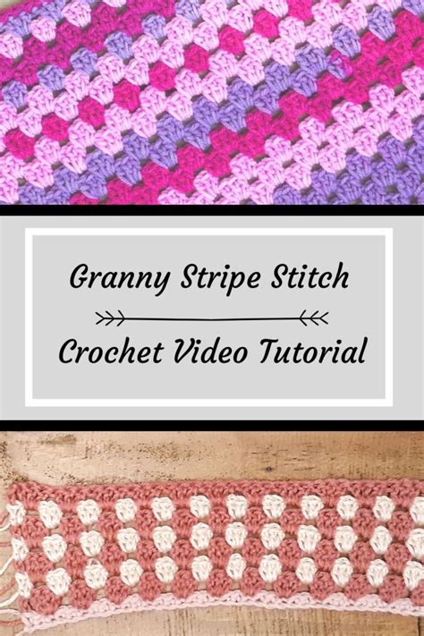 How To Crochet The Granny Stripe Stitch Video Tutorial Northeastmama