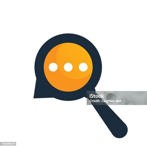Templat Logo Vektor Pencarian Obrolan Ilustrasi Stok Unduh Gambar